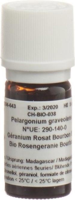 Immagine prodotto AromaSan Olio essenziale biologico di geranio rosa bourbon (5ml)