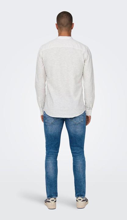 Produktbild Only & Sons Onscaiden Life Ls Mao Stripe Linen Noos (XS)