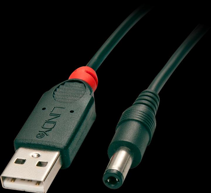 Actual product image Lindy Adapter cable USB A St - DC 5.5/2.5mm (1.50 m, USB 2.0)