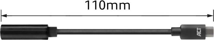 Produktbild AC7380 Audio-Kabel 0,11 m 3.5mm USB Typ-C Schwarz