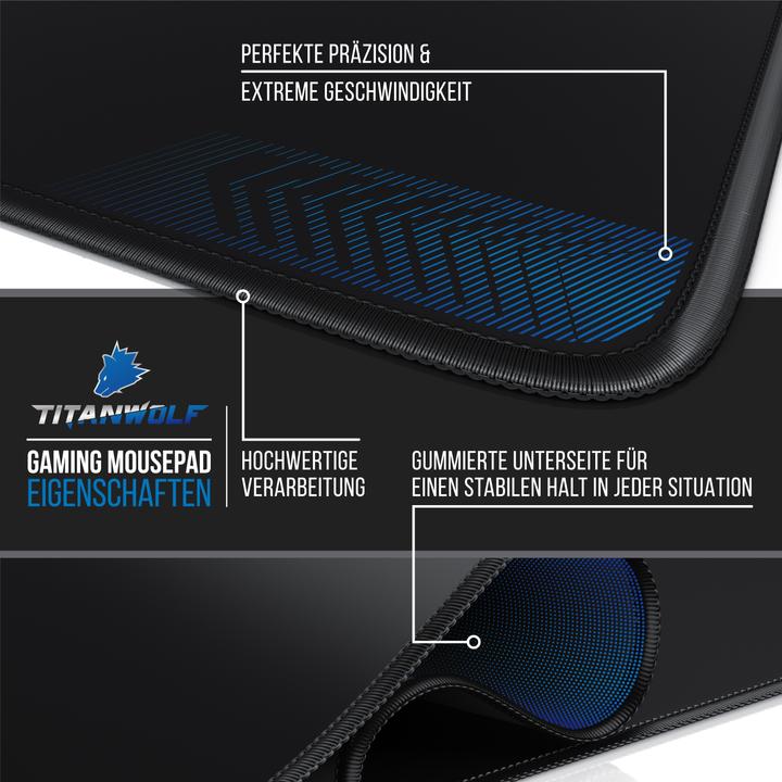 Immagine prodotto Titanwolf Tappetino per mouse da gioco, tappetino per mouse da gioco oversize 1000x400 mm, tappetino da (3XL)