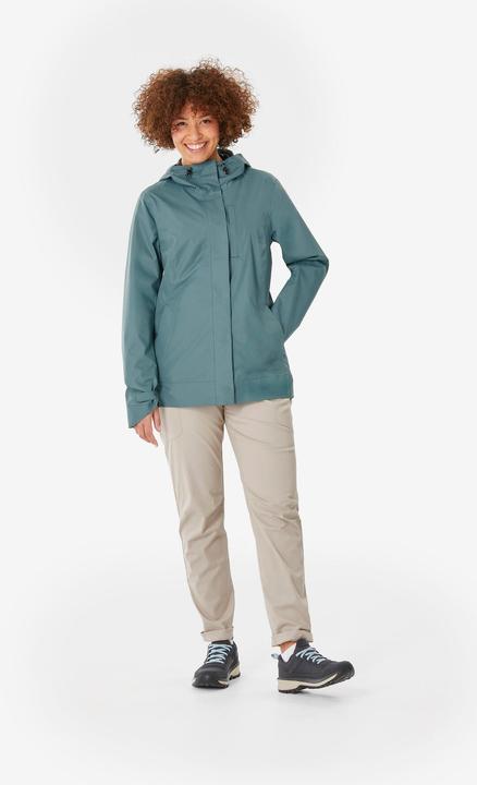 Image du produit Quechua Veste de randonnée imperméable femme, NH500 vert (L)