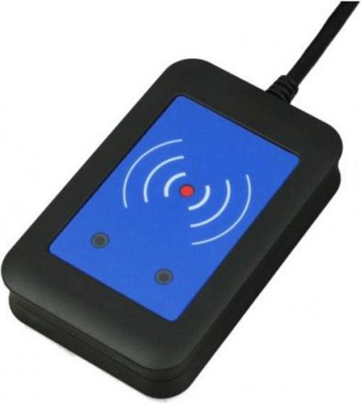 Produktbild Elatec RFID Reader TWN4 Multi 125kHz inkl. Snap-in Holder und Klebepads, schwarz (USB)