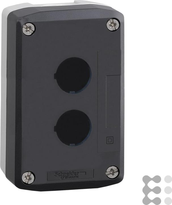 Produktbild Schneider Electric Tastergehäuse 22mm 2 Loch grau