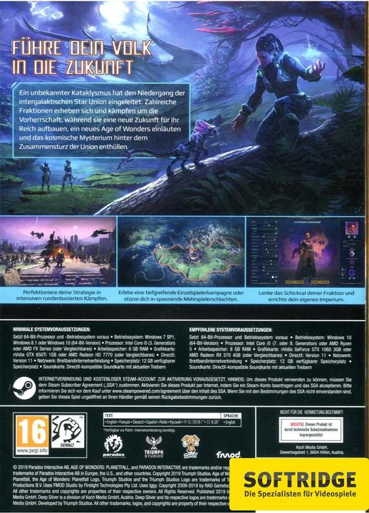 Produktbild Paradox Interactive Age of Wonders: Planetfall - Day One Edition (PC, EN)