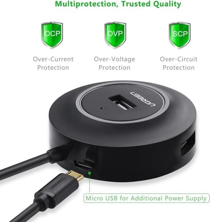 Produktbild Ugreen 4-Fach USB 2.0 Hub (USB-A, 4 Ports)