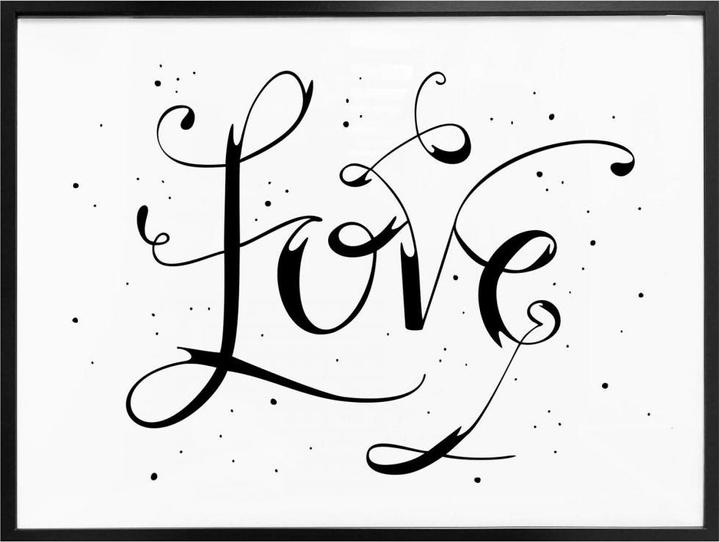 Actual product image Trenddeko Handlettering Love - white (50 x 40 cm)