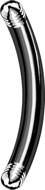 Star Piercing Bananen-Stab schwarz (ohne Messing, Titan G23)