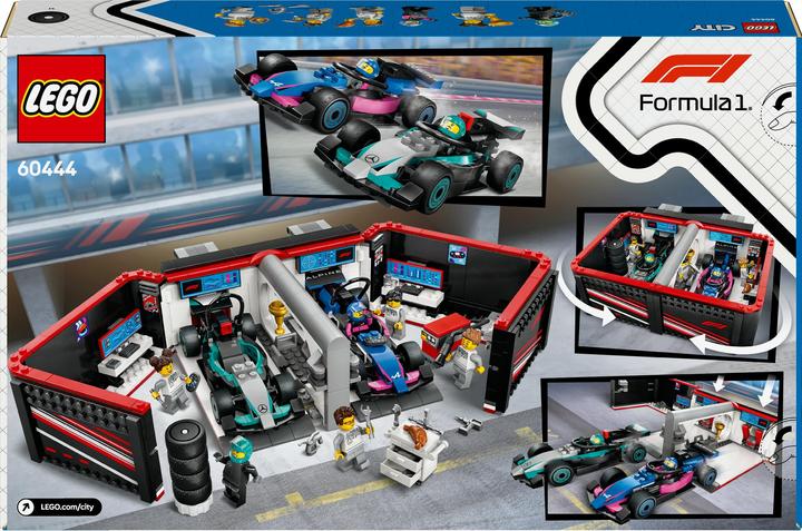 Produktbild LEGO F1 Garage mit Mercedes-AMG & Alpine Rennautos (60444, LEGO City)