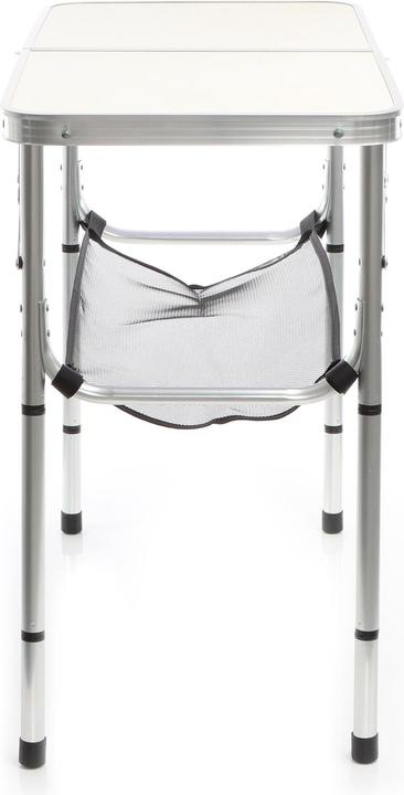 Actual product image Toboli Aluminium Camping Table White 80x40cm Adjustable in Height to 70/56/44/33cm Folding Table