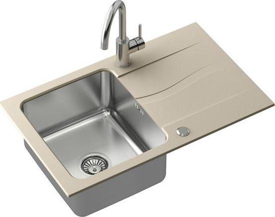 Steiner MICHAEL 111 Fusion beige 780 * 480 met handhevel compleet met Kate kraan (480 mm, 780 mm)