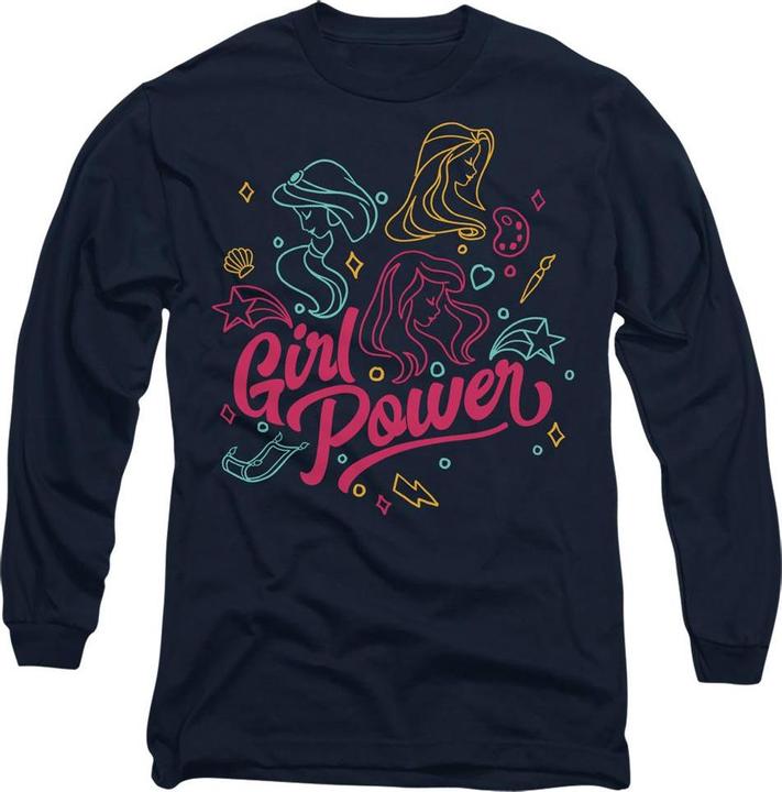 Immagine prodotto Disney Princess Girl Power Maglietta Jasmine Rapunzel Ariel Disegno a Tratto Adulto Unisex (L)