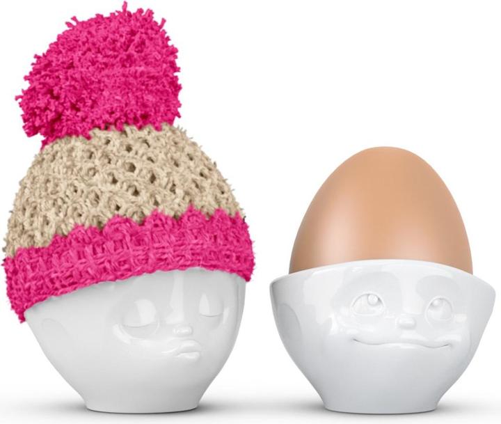 Actual product image 58 Products Egg cup cap ivory / magenta (1 x)