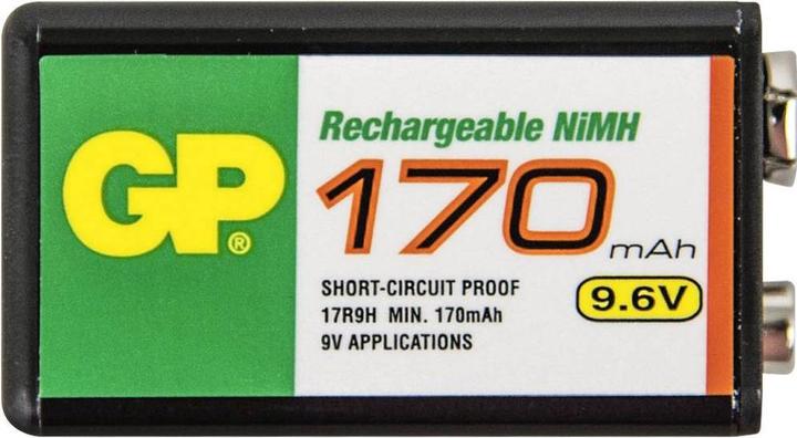 Produktbild GP Batteries 9 V Block-Akku NiMH 6LR61 170 (1 Stk., 9V Block, 170 mAh)