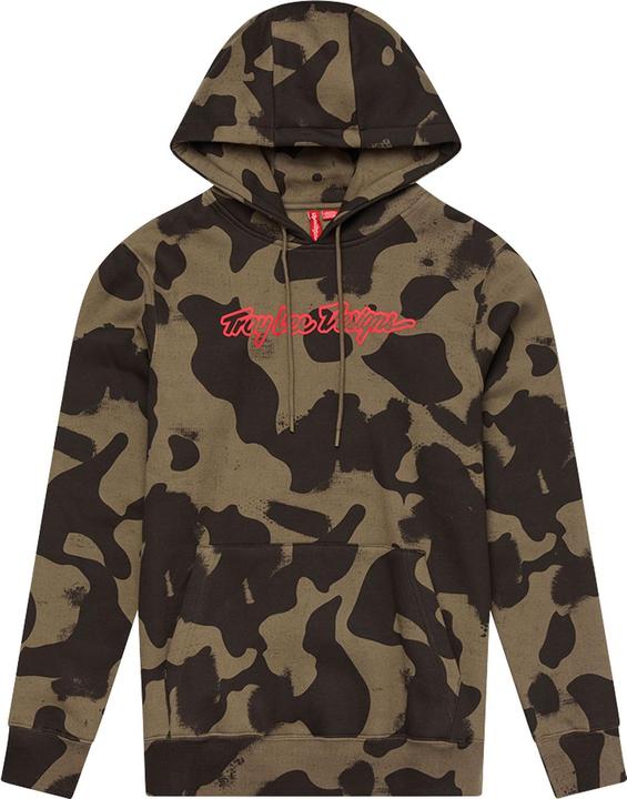 Troy Lee Designs Pullover Hoodie, Signature, olive camo, XL (XL)