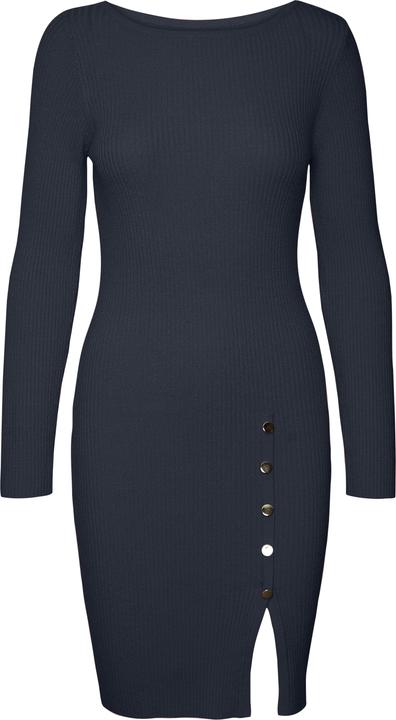 Vero Moda VMABA BUTTON LS BOATNECK DRESS GA EXC Strickkleid