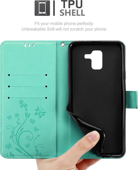 Image du produit Cadorabo Couverture du livre de fleurs (Samsung Galaxy J6 (2018))