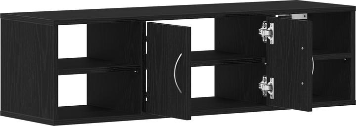 Produktbild VidaXL Wandregal Schwarze Eiche 140x41x75 cm Holzwerkstoff (102 x 30 x 29 cm)