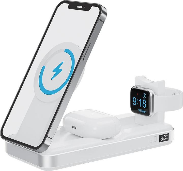 Image du produit Forever banque d'énergie sans fil MATB-300 10000 mAh 3in1 blanc (10000 mAh, 15 W)