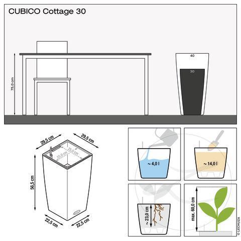 Actual product image Lechuza Cubico Cottage (29.50 cm)