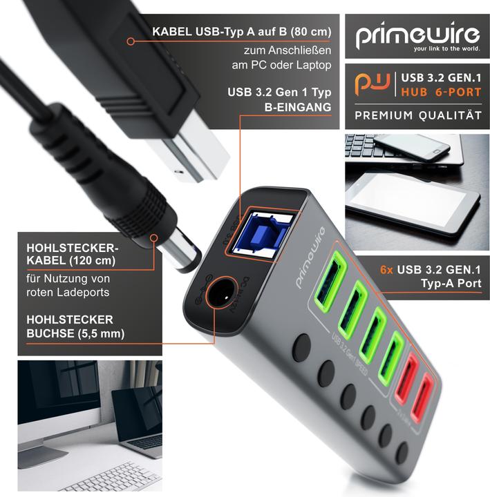 Produktbild Primewire Aktiv Hub (6 Ports)