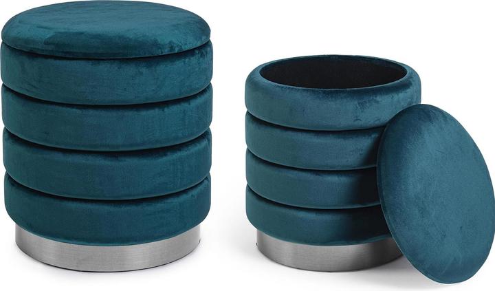 Produktbild Bizzotto Pouf mit Stauraum Darina Navyus (2er-Set)