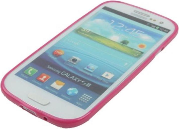 Produktbild König Design Schutzhülle TPU Case für Handy Samsung I9300 Galaxy S3 Rosa / Weiss (Samsung Galaxy S3, Samsung Galaxy S3 Neo)
