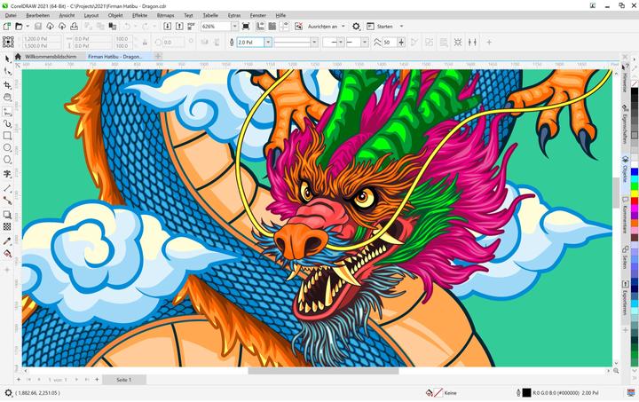 Produktbild Corel Draw Graphics Suite Agnostic Box, Subscr., 1yr, WIN, DE (1 User, 12 Monate)
