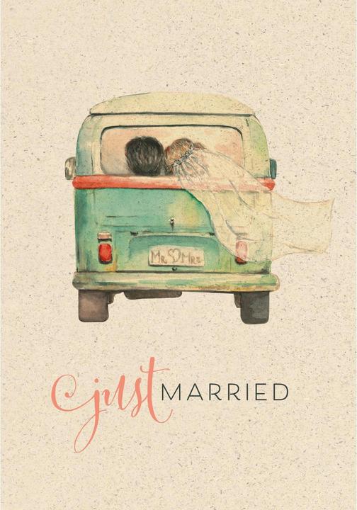 Wedding card publisher grass paper (1 pcs.)