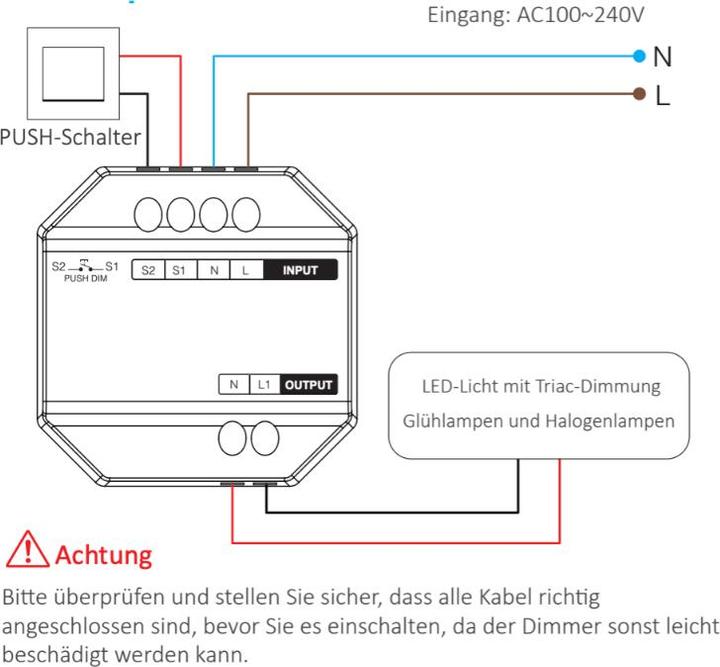 Actual product image Milight 230V Triac switching actuator (Switch actuator)