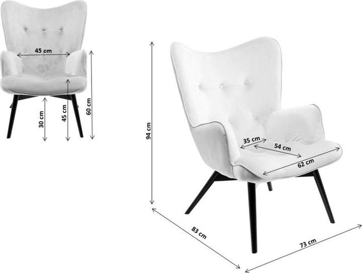 Produktbild Kare Design Sessel Vicky Grey