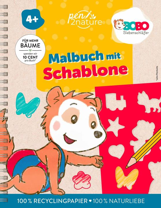 Produktbild Bobo Siebenschläfer Malbuch mit Schablone. Zeichnen und Malen für Kinder ab 4 Jahren