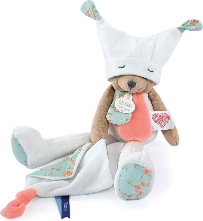 Actual product image Doudou et Compagnie Dangling bear with cuddle cloth