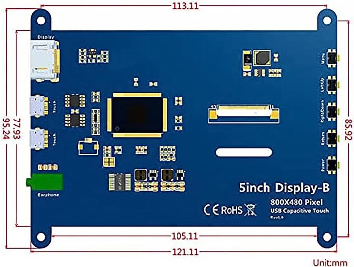 Produktbild Elecrow Mini-Monitor für Raspberry Pi RC050