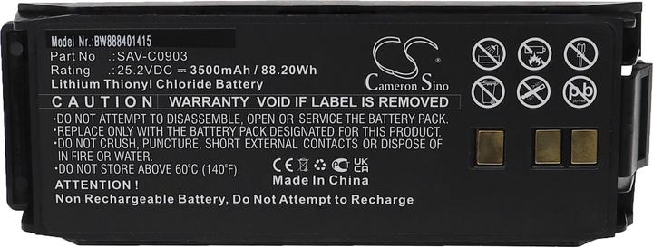Produktbild XCell Medizintechnik-Batterie als Ersatz für Saver One SAV-C0903 - 3500mAh, 25,2V, Li-SOCl2 (1 Stk., 3500 mAh)