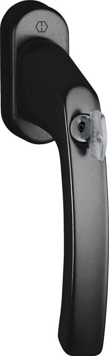 Actual product image Hoppe LIÈGE lockable window handle, square 7x40, Nm 35 black matt (Door handle)