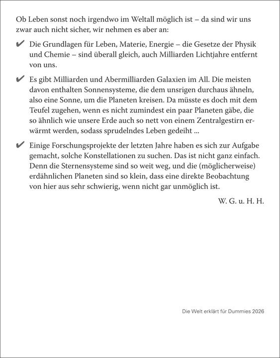 Actual product image Harenberg Die Welt erklärt für Dummies Tagesabreisskalender 2026 (Hardcover, German)
