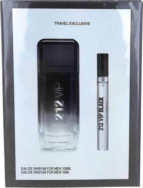 Actual product image Carolina Herrera 212 Vip Black Travel Set for Men Eau De Parfume Spray (Eau de parfum)