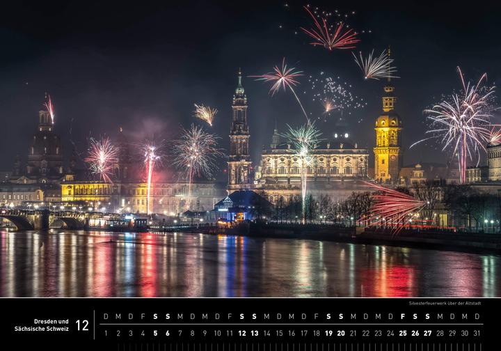Produktbild Dresden und Sächsische Schweiz Premiumkalender 2026 (50 x 35 cm, Harter Einband, Deutsch)