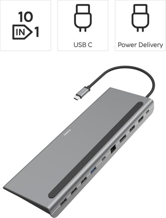 Image du produit Hama Essentiel (USB-C, 10 Ports)