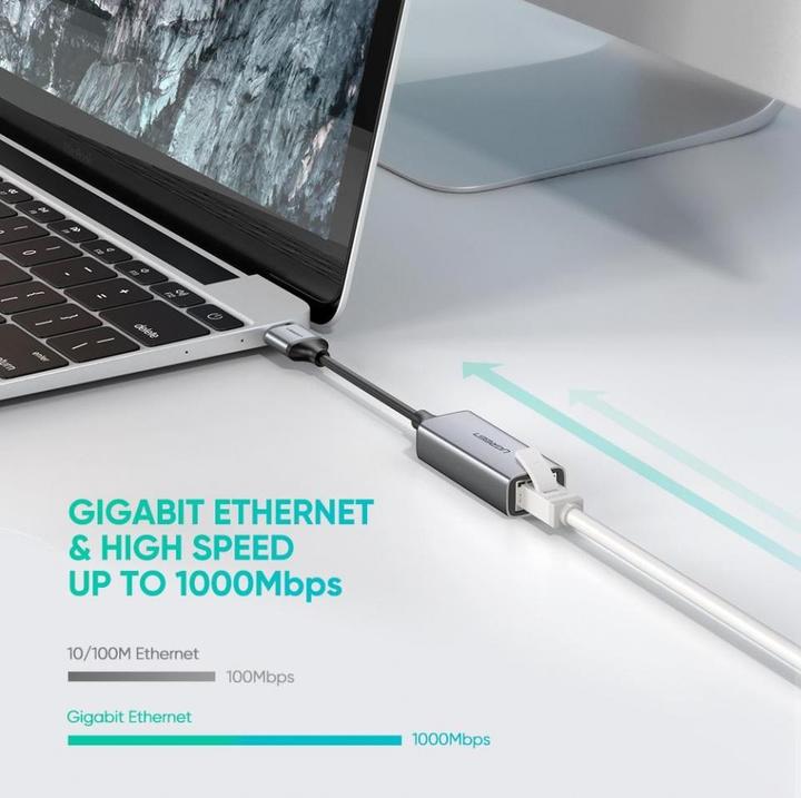 Produktbild Ugreen Ethernet Adapter (USB, RJ45 Gigabit Ethernet (1x))