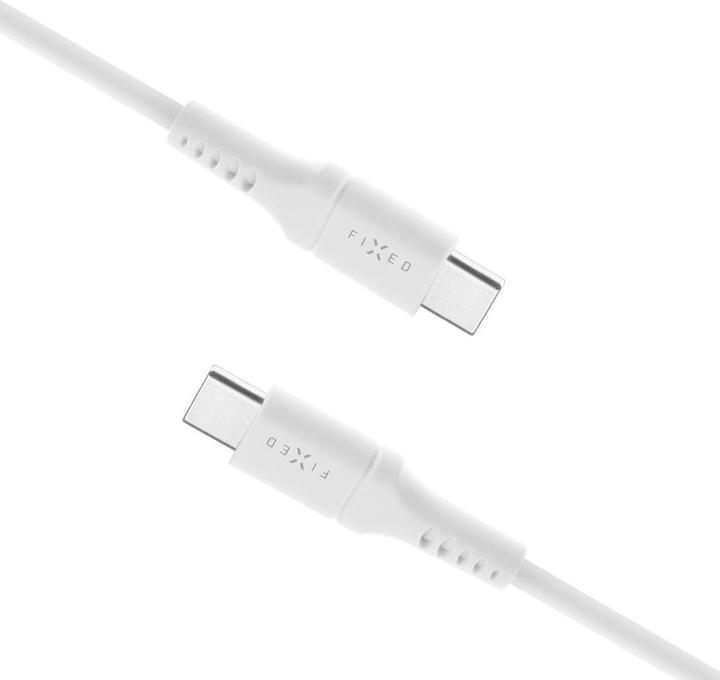 Fixed Liquid Silicone Cable USB-C/USB-C, 2m, 60W, white (2 m, 60 W)