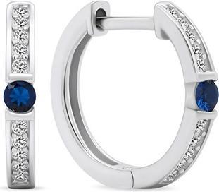 Brilio Silver - Elegant silver hoop earrings EA562WB