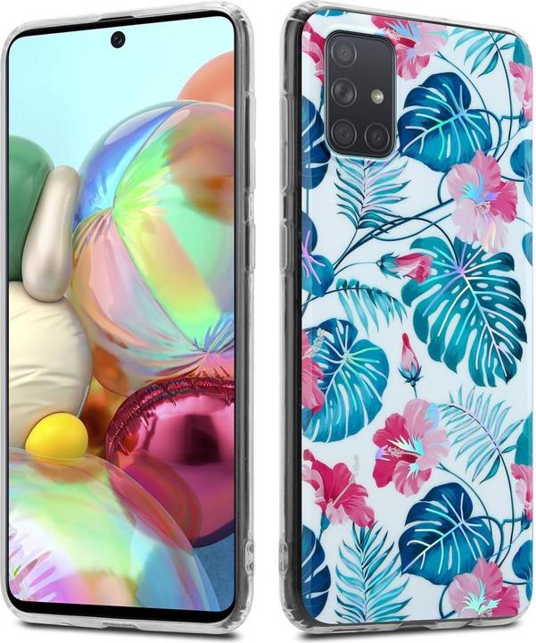 Actual product image Cadorabo IMD TPU Colorful Flowers & Leaves Cover (Samsung Galaxy A71)