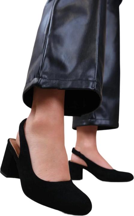 Actual product image Where's That From Womens/Ladies Edith Suede Sling Back Wide Block Heel Shoes (37)