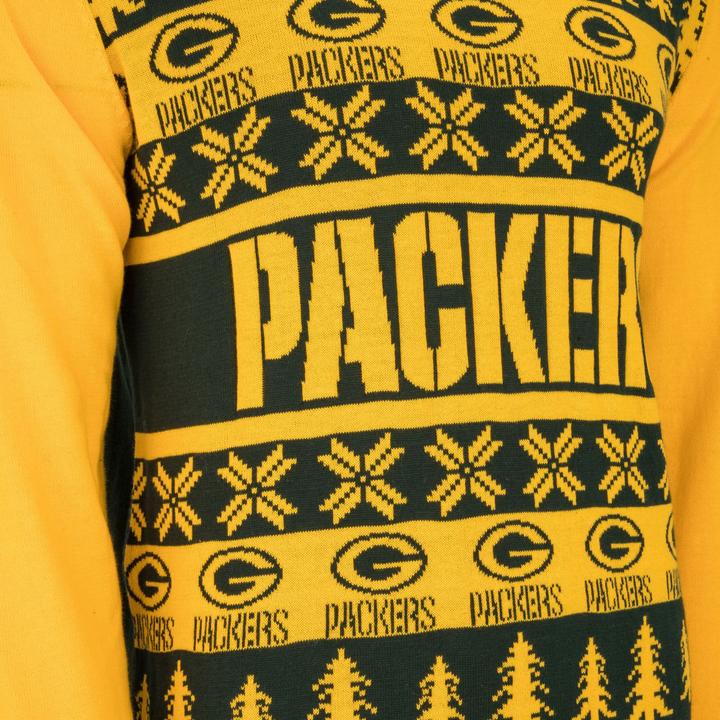 Actual product image Foco NFL Ugly Sweater XMAS Knit Sweater Green Bay Packers - L (L)