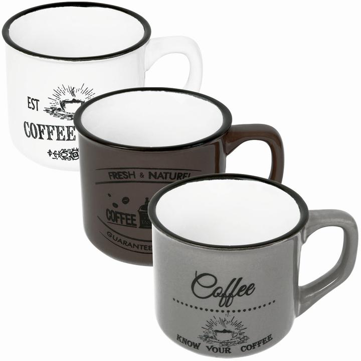 Produktbild Casativo Tassen aus Steingut, 3er Set (180 ml, 3 x)