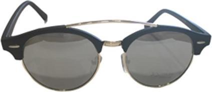 Produktbild Bekos Sonnenbrille retro rund gespiegelt schwarz / gold