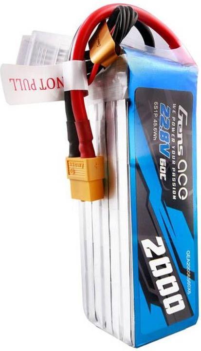 Produktbild Gens Ace 2000mAh 22.8V 60C 6S1P High Voltage Lipo Battery Pack with XT60 Plug (22.80 V, 2000 mAh)