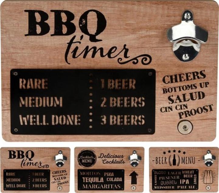 Immagine prodotto Champ Decorazione da parete - apribottiglie - in legno - circa 30 x 20 x 4 cm - 1 pezzo